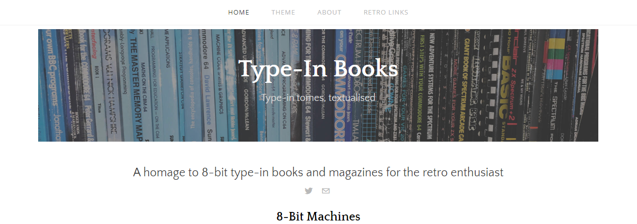 Type In Books Web Site